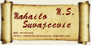 Mahailo Suvajčević vizit kartica
